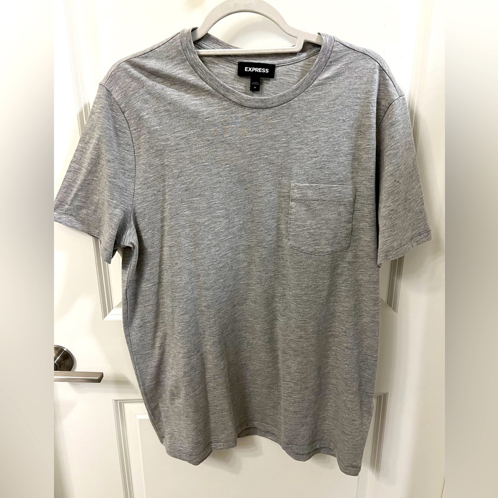 LAST CALL! Express Men’s Gray pocket tshirt